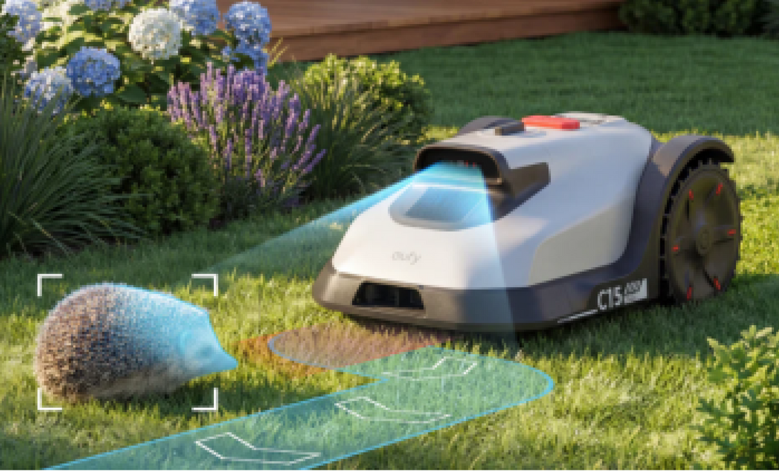 Eufy C15 robotgräsklippare med igelkottsdetektering