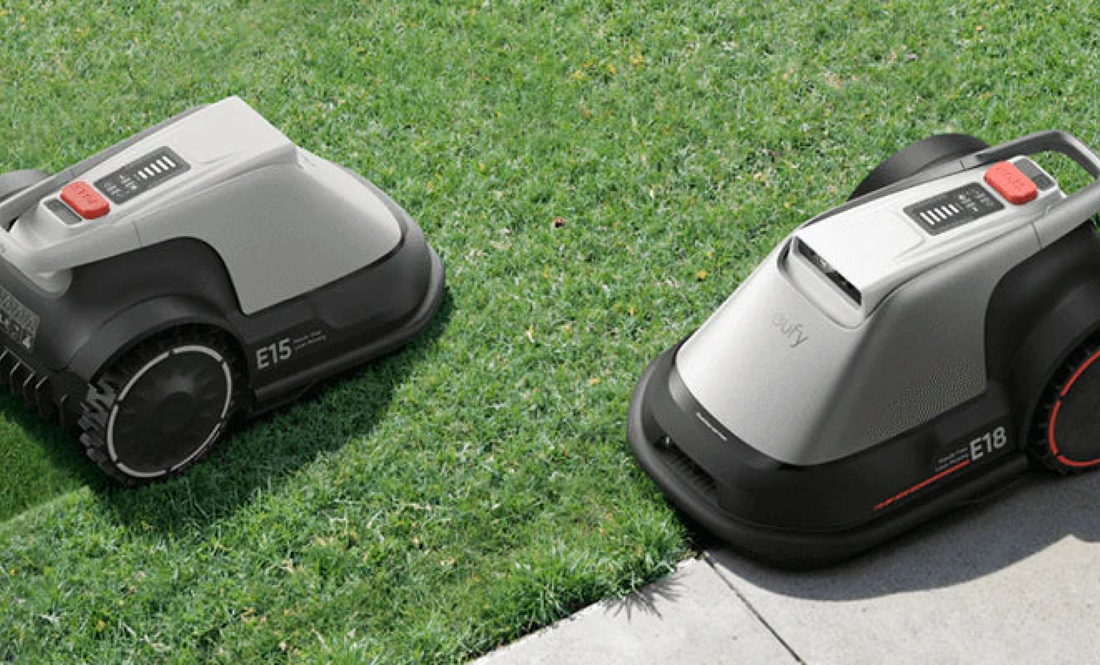 Robotgräsklippare bäst i test 2026 – eufy E15 och E18 jämförelse på gräsmatta
