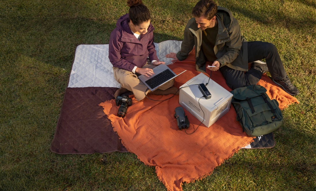 Anker 25K powerbank som laddar flera enheter