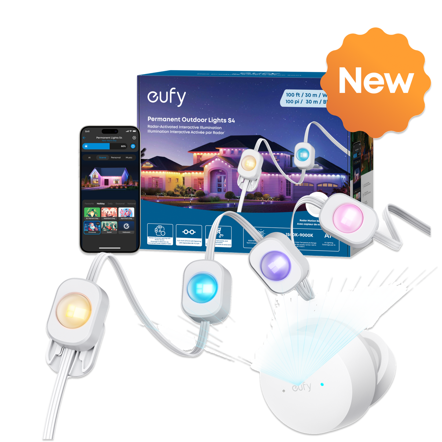 eufy Permanent Outdoor Lights S4 (30m with 72 LED Lights)