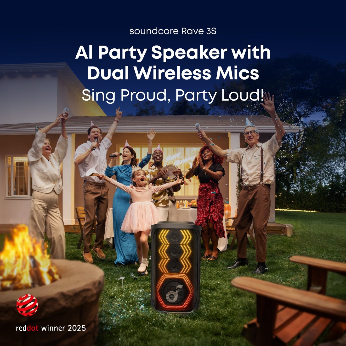 Rave 3S | AI Karaoke Party Speaker with 200W Sound