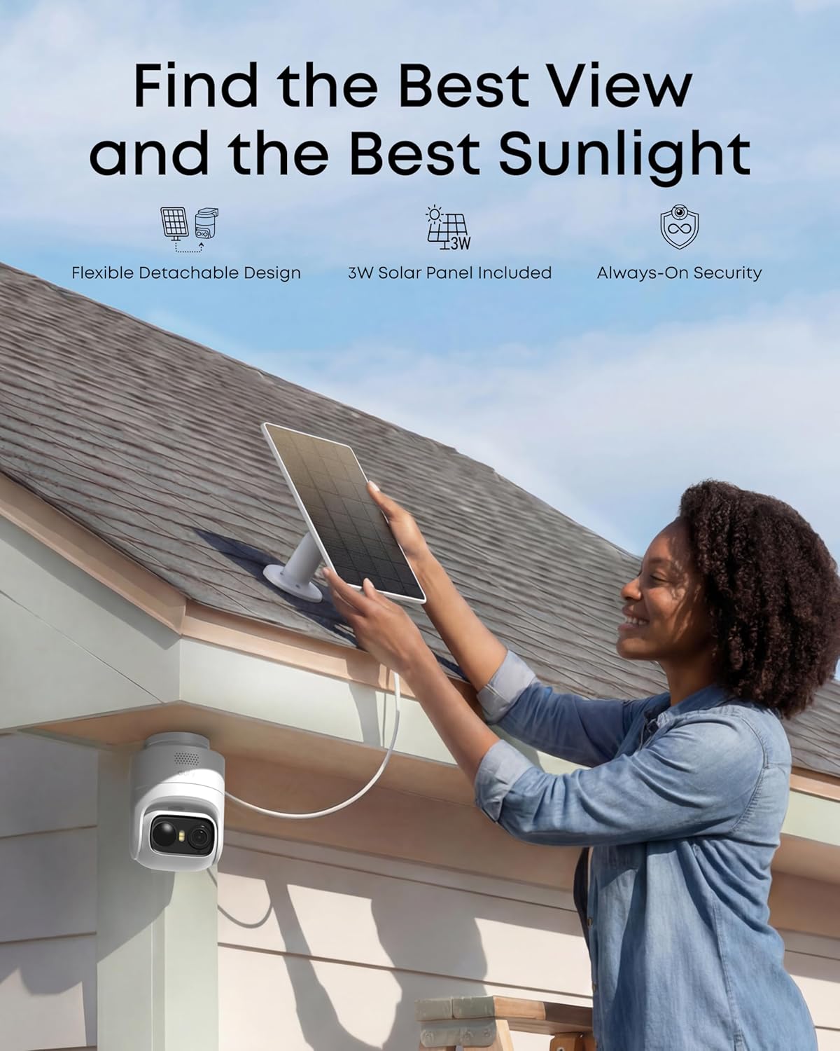 eufyCam C37 2K Smart Security Camera CCTV with Solar panel