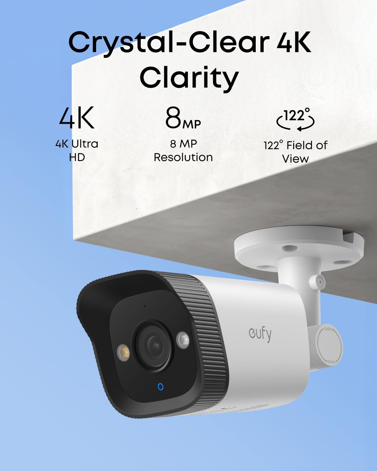eufy PoE NVR Security System S4 with 2× Bullet-PTZ-Cameras and 2× Bullet-Cameras