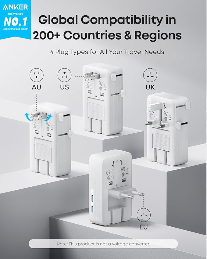 Anker Nano Travel Adapter Worldwide
