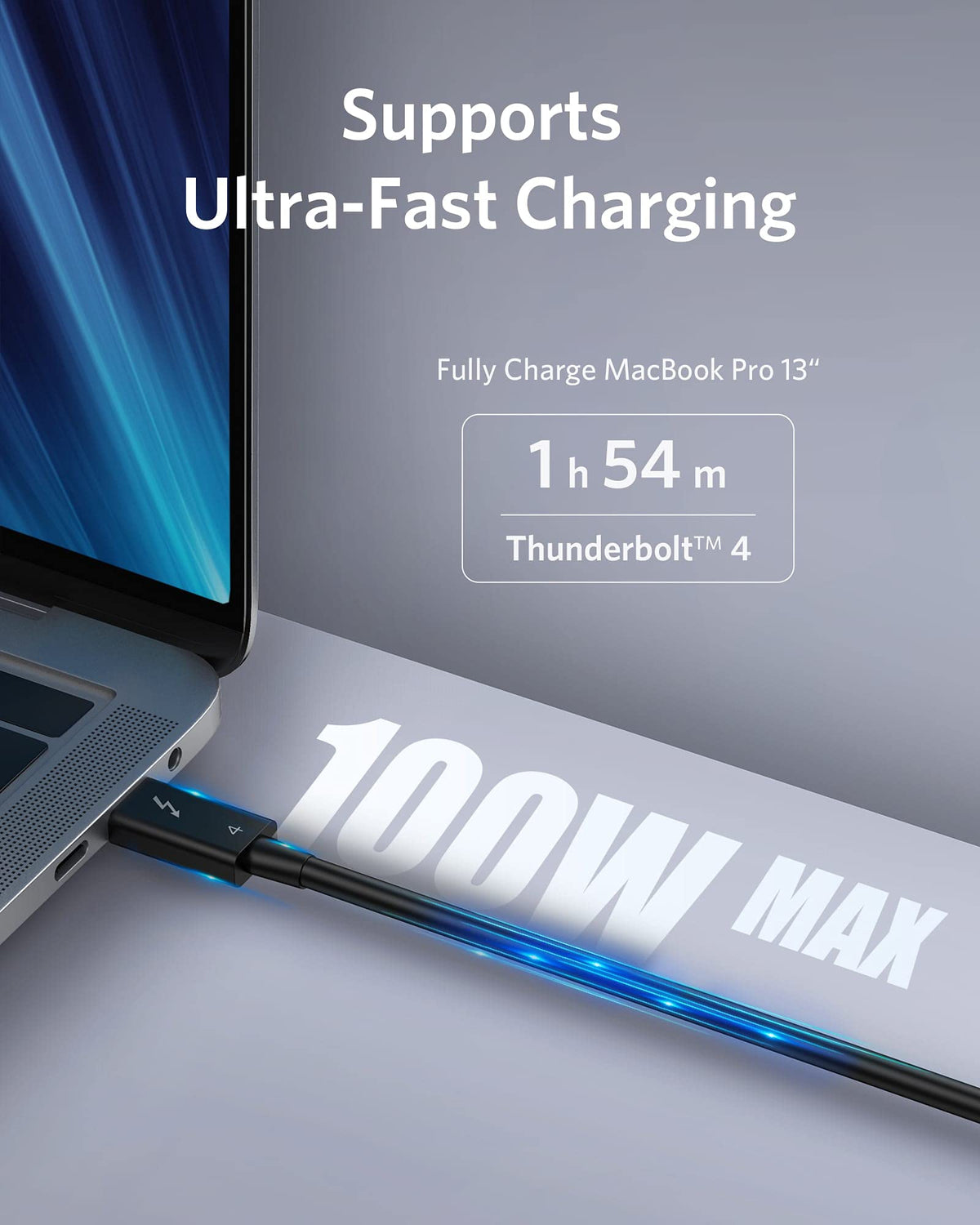 Anker USB-C to USB-C Thunderbolt 4 100W Cable (0.7m)