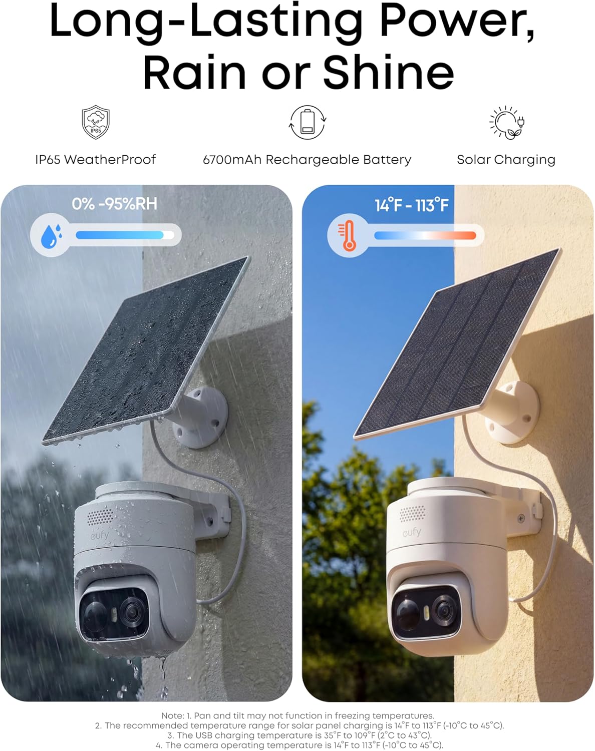 eufyCam C37 2K Smart Security Camera CCTV with Solar panel