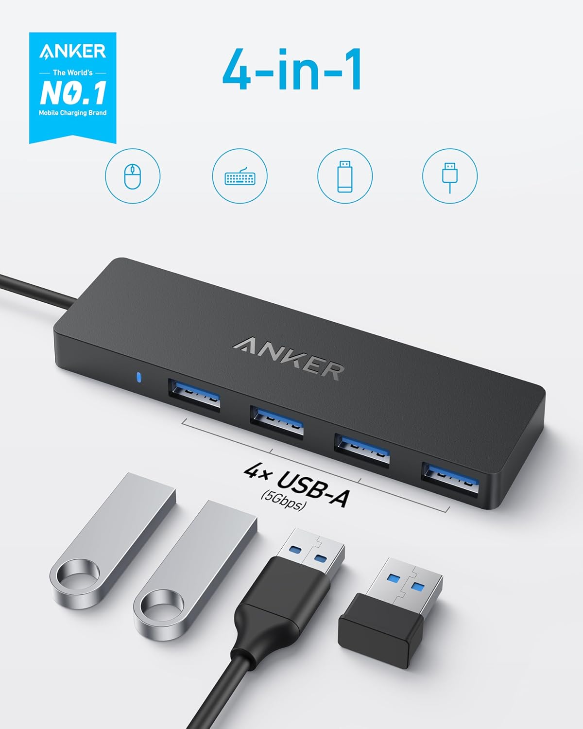 Anker USB-C Hub (4-in-1, 5Gbps)