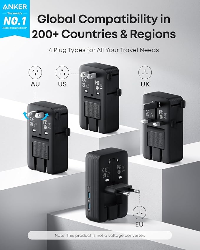 Anker Nano Travel Adapter Worldwide