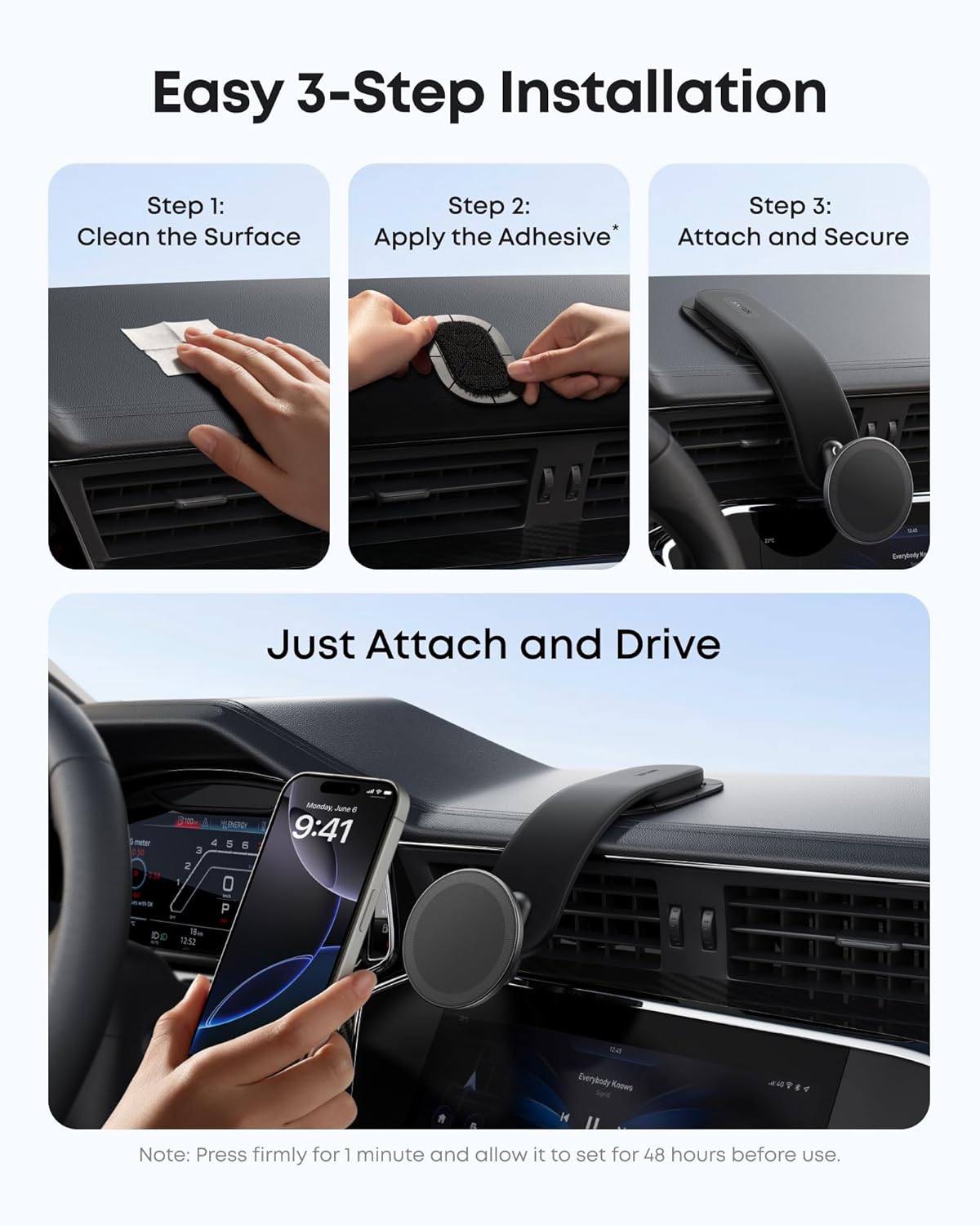 Anker Nano Car Mount (Magnetic, Detachable Pad)