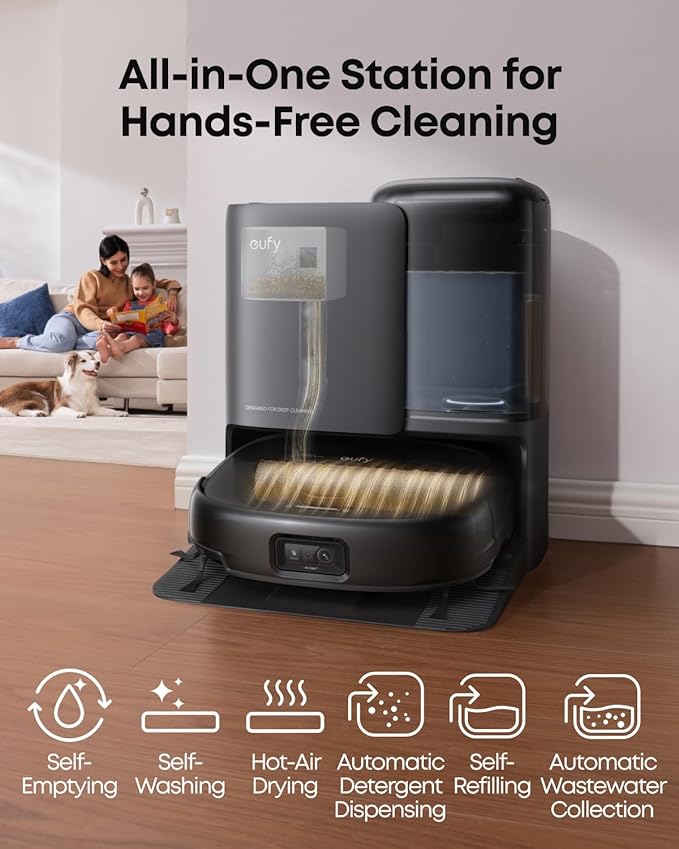 eufy Robot Vacuum Omni E25 + eufy Indoor Cam S350