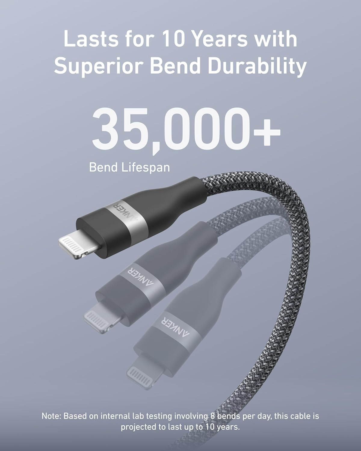 Anker USB-C to Lightning Cable (6 ft, Upcycled-Braided)
