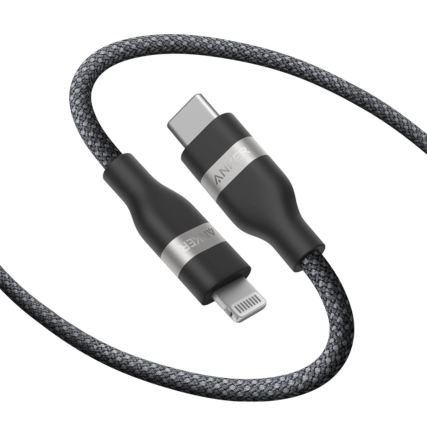 Anker USB-C to Lightning Cable (6 ft, Upcycled-Braided)
