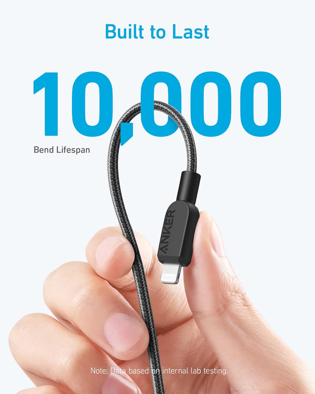 Anker 310 USB-C to Lightning Cable (3ft, Black)
