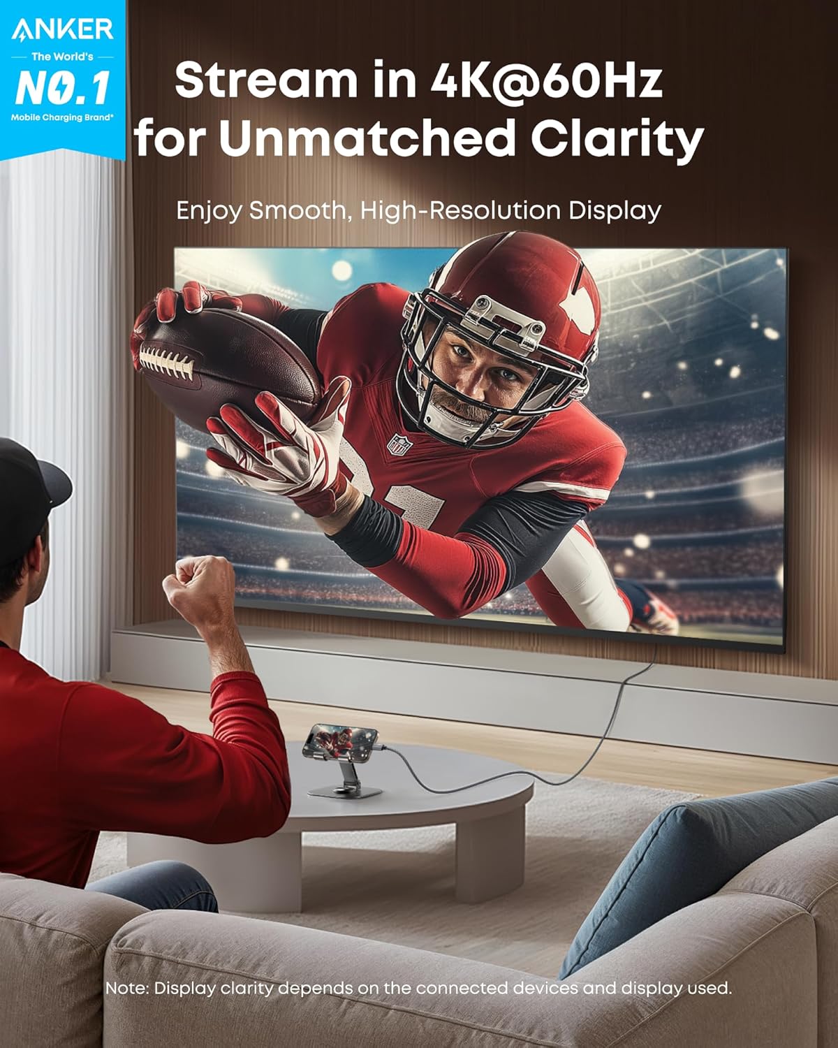 Anker USB C to HDMI Cable (6ft , 4K/60Hz , Braided)
