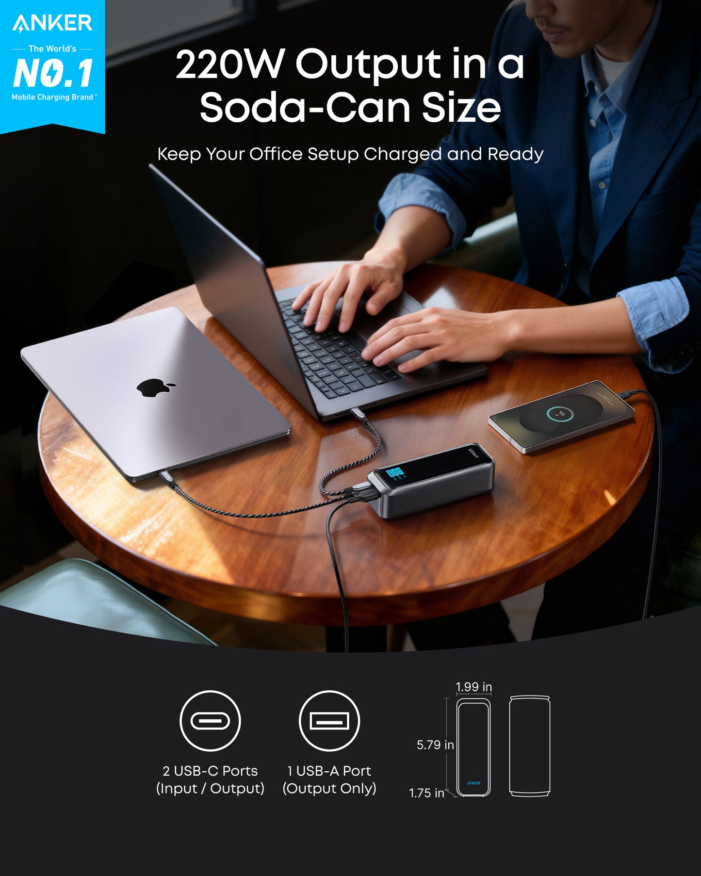 Anker Prime Power Bank (20K, 220W)