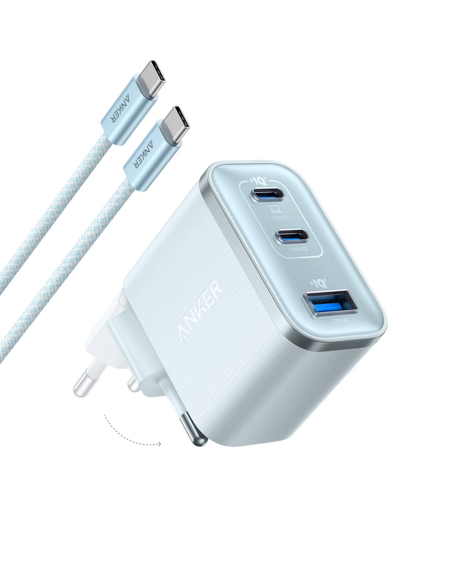 Anker Nano Charger (70W, 3 Ports)