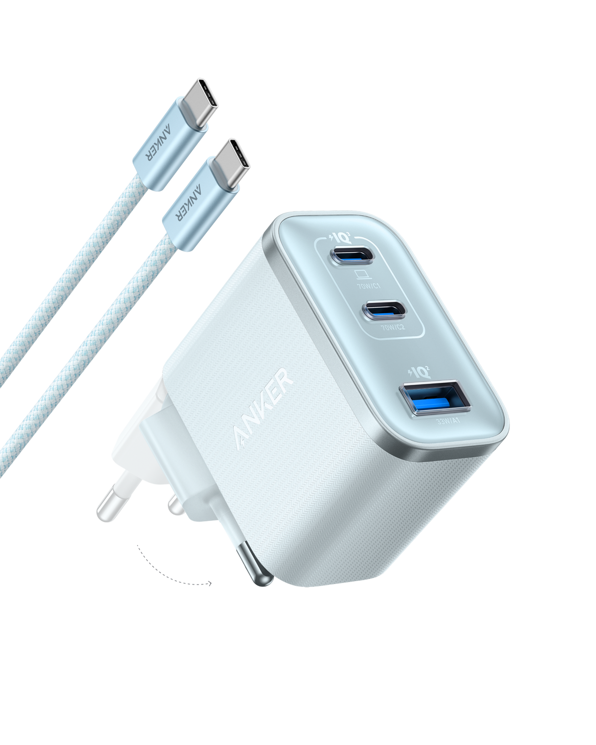 Anker Nano Charger (70W, 3 Ports)