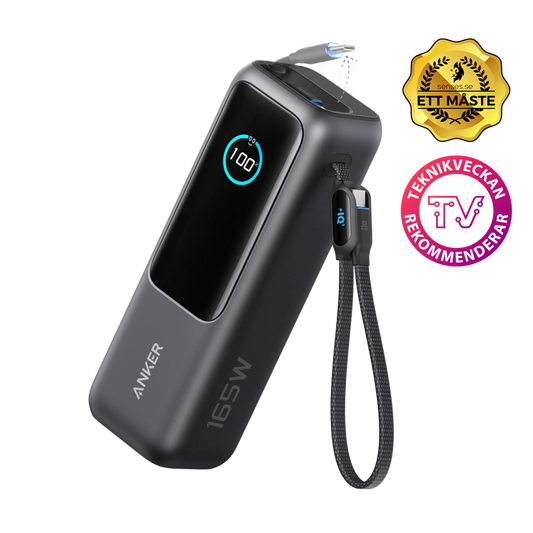 Anker Laptop Power Bank (25K, 165W, Built-In and Retractable Cables)