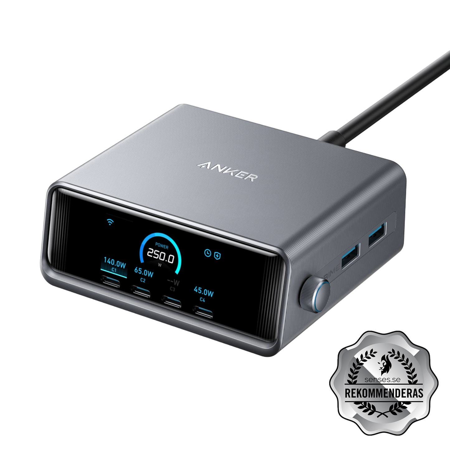 Anker Prime Charger (250W, 6 Ports, GaNPrime)