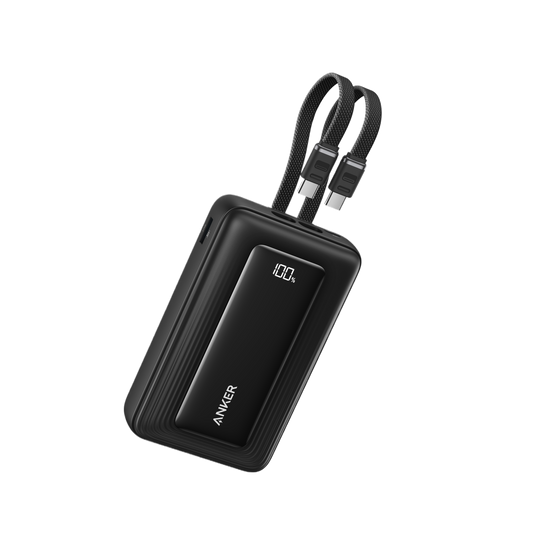 Anker Zolo Power Bank (20K, 45W, Built-In Dual USB-C Cables)