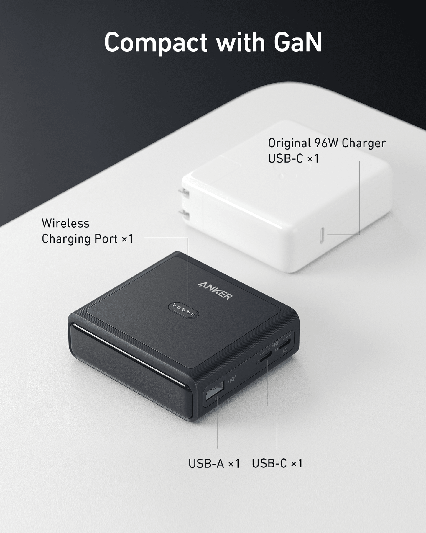Anker Prime 20,000mAh Power Bank (200W) + Anker 100W Charging Base for Anker Prime Power Bank