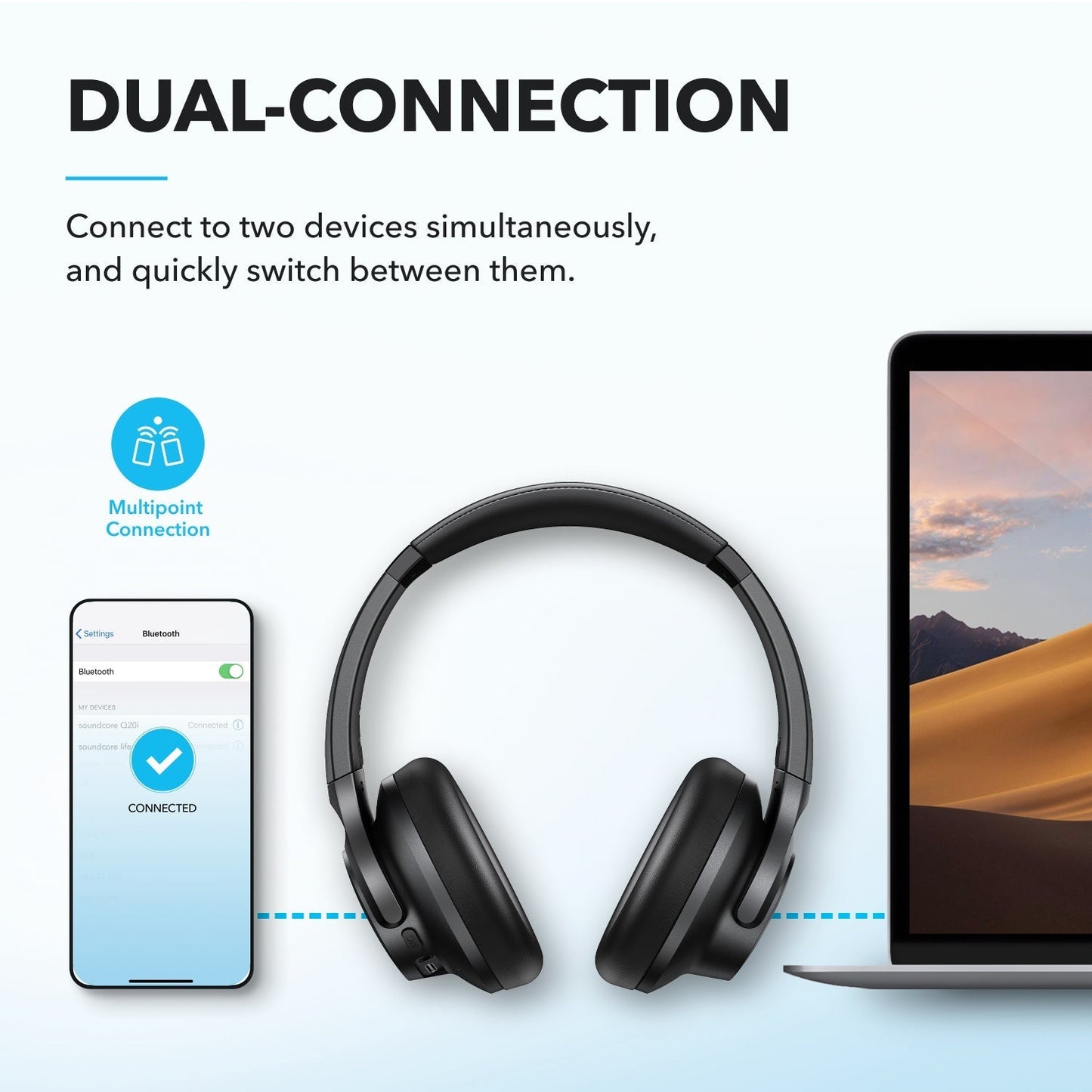 soundcore Q20i + soundcore Headphones Case