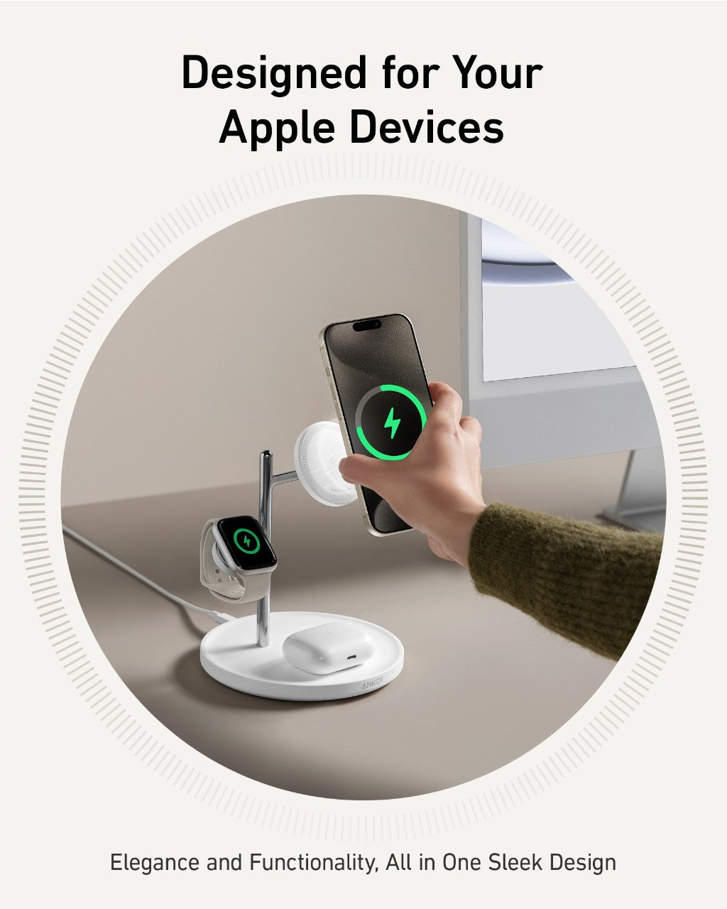 Anker Prime Charging Docking Station (14-in-1, Dual Display, 160W) + Anker MagGo Wireless Charging Station (3-in-1 Stand)