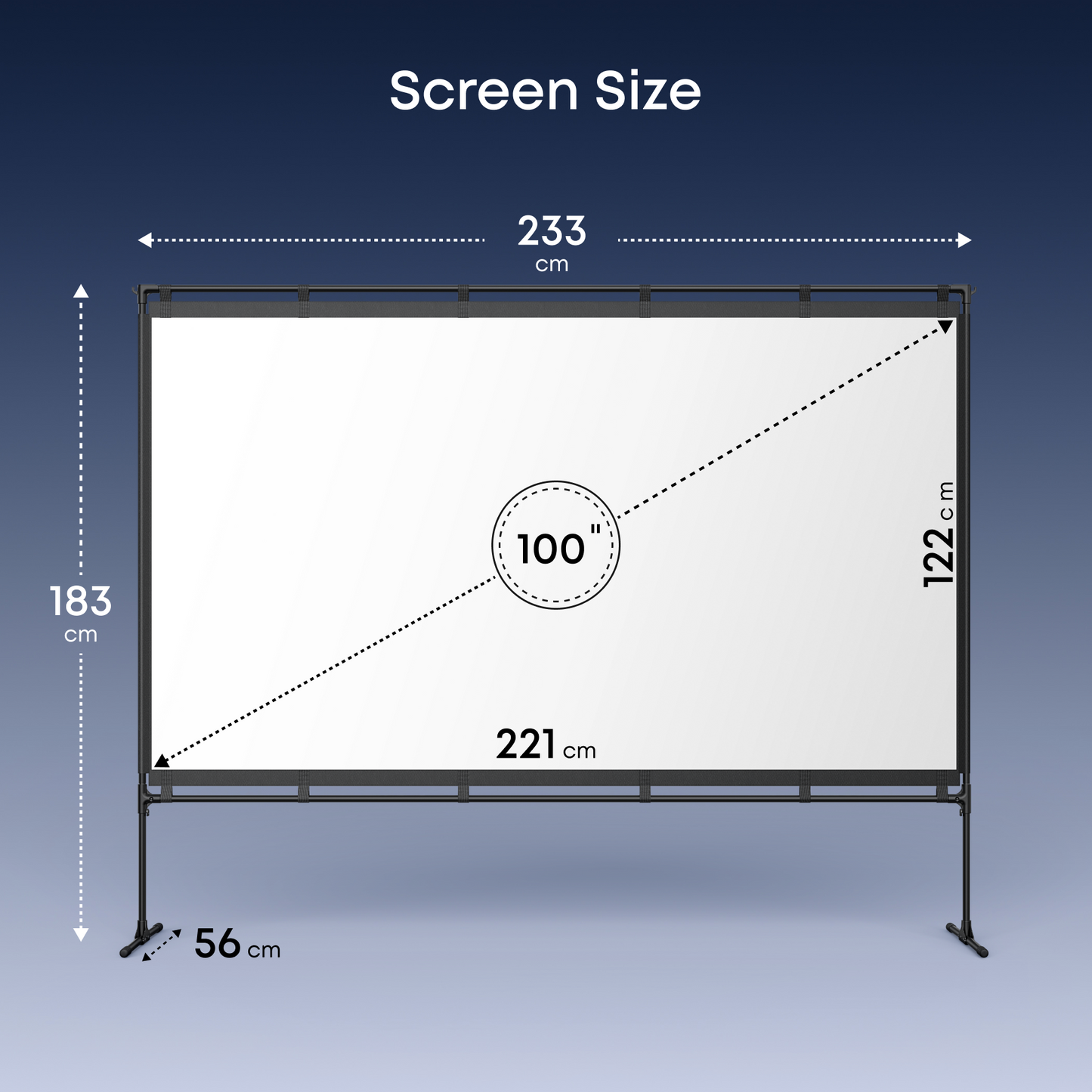 NEBULA X1 + NEBULA 100-Inch Home Projector Screen