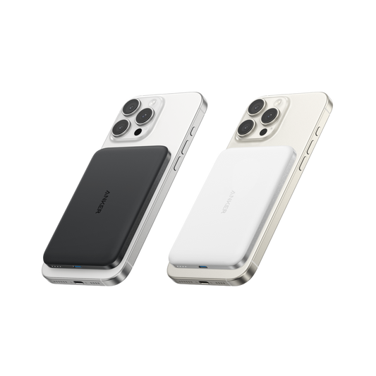 Anker Nano Power Bank (5K, MagGo, Slim) Black*1 + White*1