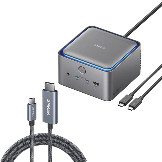 Anker Prime TB5 Docking Station (14-in-1, 8K, Thunderbolt 5) + Anker USB C to HDMI Cable (6ft , 4K/60Hz , Braided)