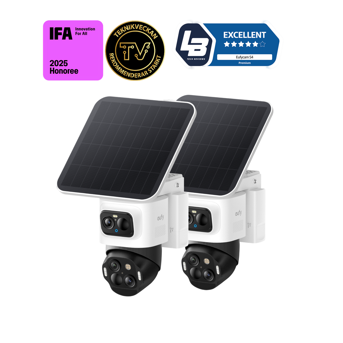 eufyCam SoloCam S4 4K Bullet 2K PTZ (2-Pack)