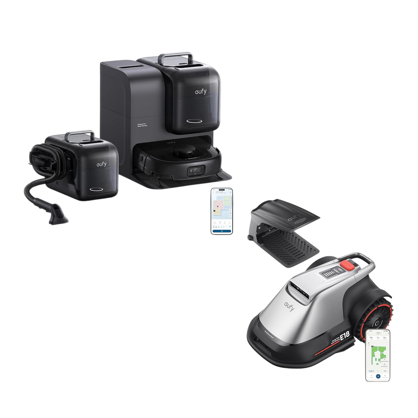 eufy Robot Vacuum Omni E28 + eufy Robot Lawn Mower E18