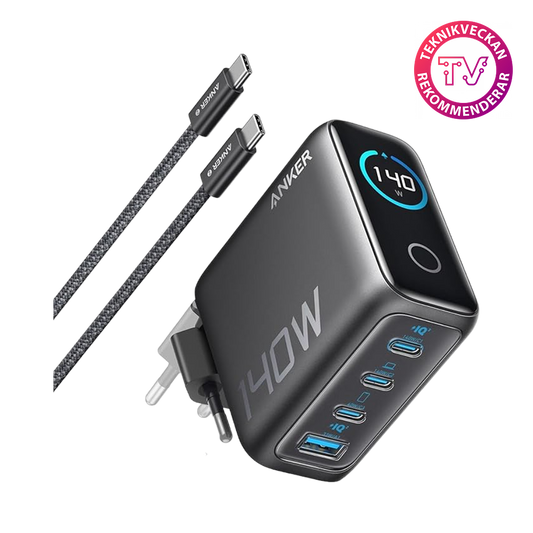 Anker Laptop Charger (140W, 4-Port, PD 3.1) with USB-C Cable