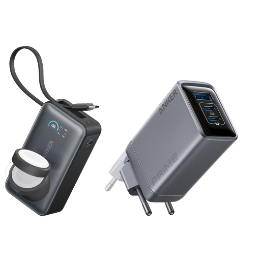 Anker MagGo Power Bank (10K, 35W, For Apple Watch) + Anker Prime Charger (100W, 3 Ports, GaN)