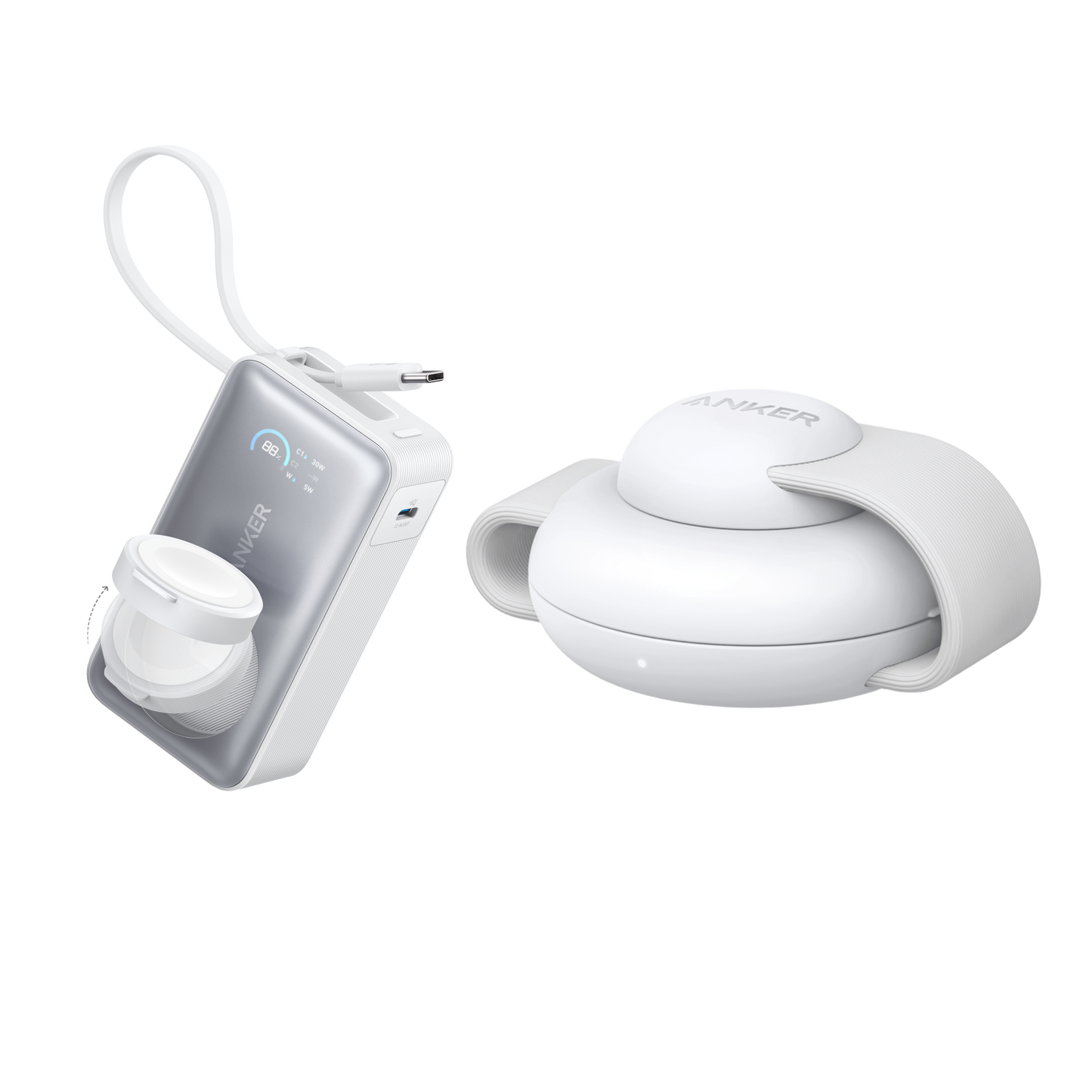 Anker MagGo Power Bank (10K, 35W, For Apple Watch) + Anker MagGo Wireless Charging Station (3-in-1, Foldable Pad)