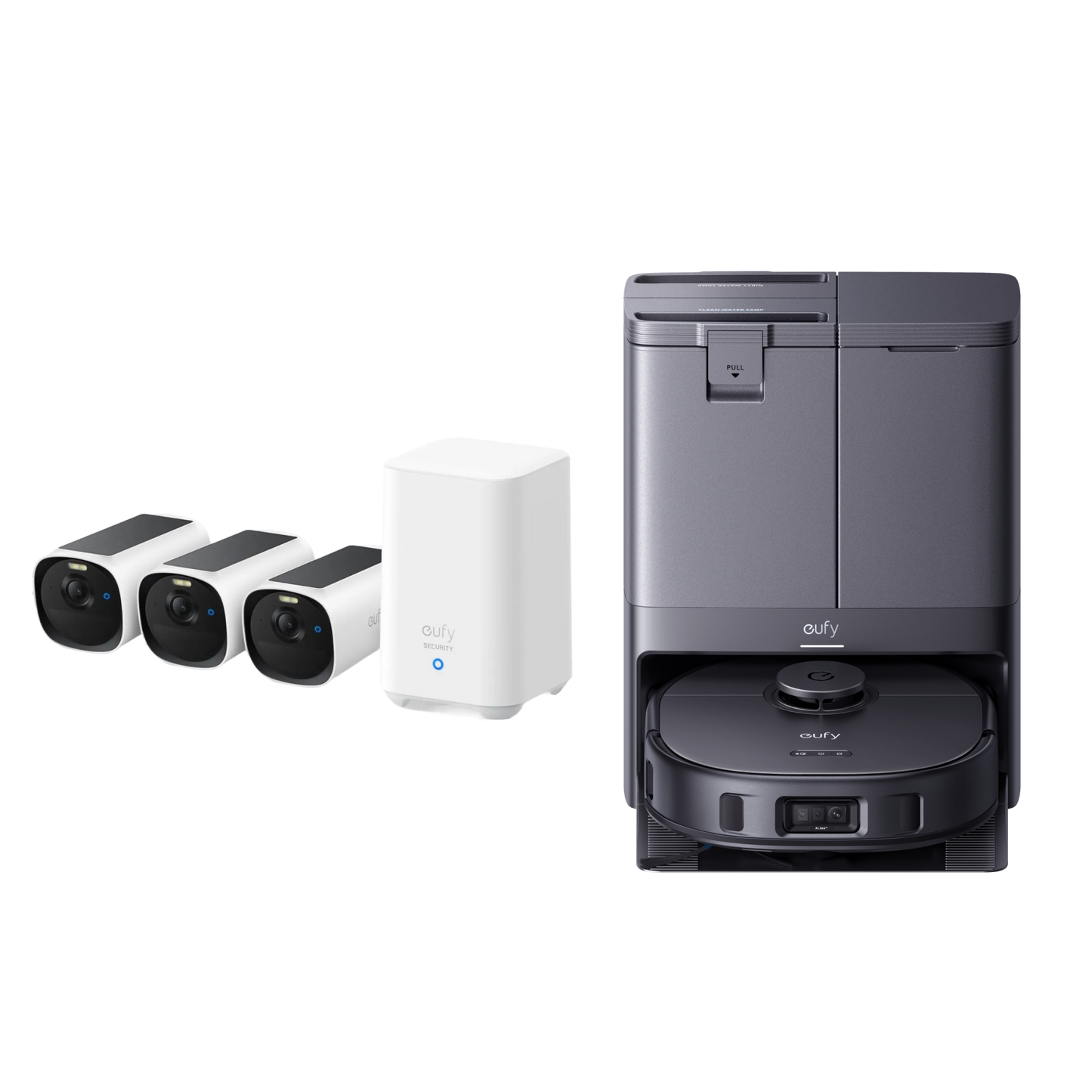 eufyCam E40 3-Cam Kit + HomeBase S280 + eufy X10 Pro Omni (Black)