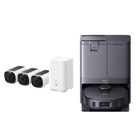 eufyCam E40 3-Cam Kit + HomeBase S280 + eufy X10 Pro Omni (Black)