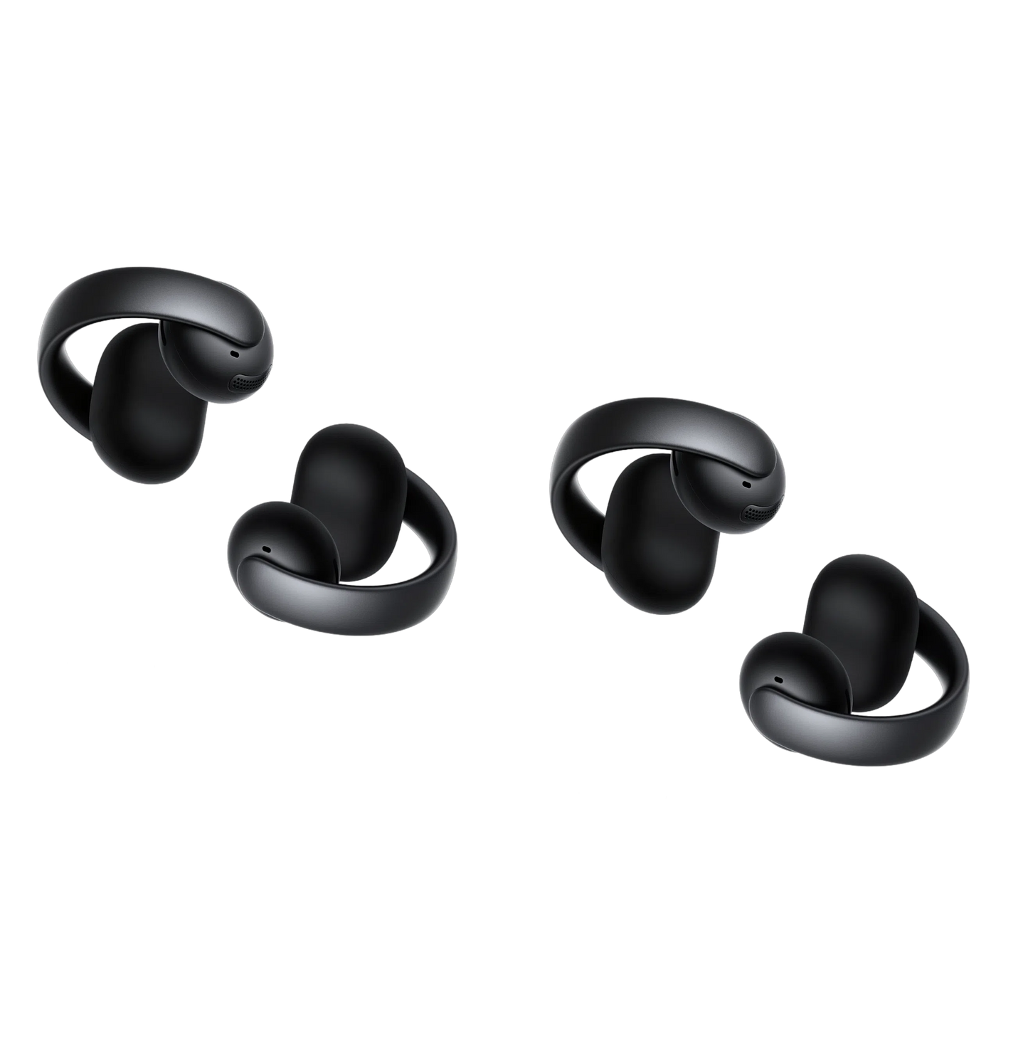 AeroClip (Black, 2-pack) |  Open-Ear Clip-On Earbuds with Adaptive Comfort