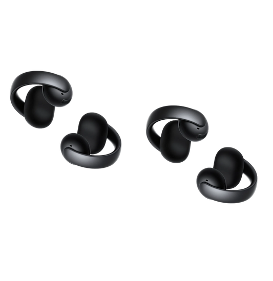 AeroClip (Black, 2-pack) |  Open-Ear Clip-On Earbuds with Adaptive Comfort