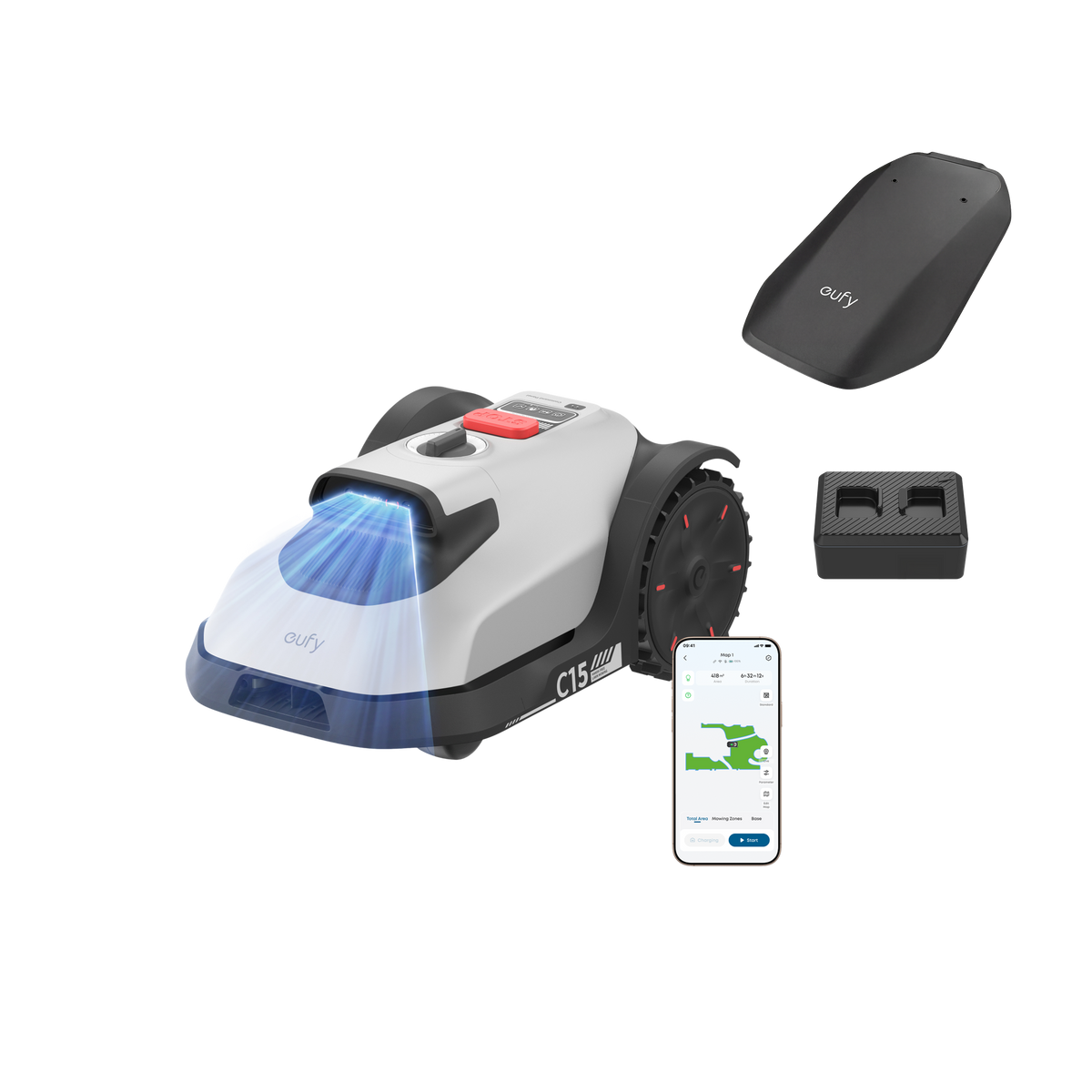 eufy Robot Lawn Mower C15 + 4G Module + Sunshade Canopy