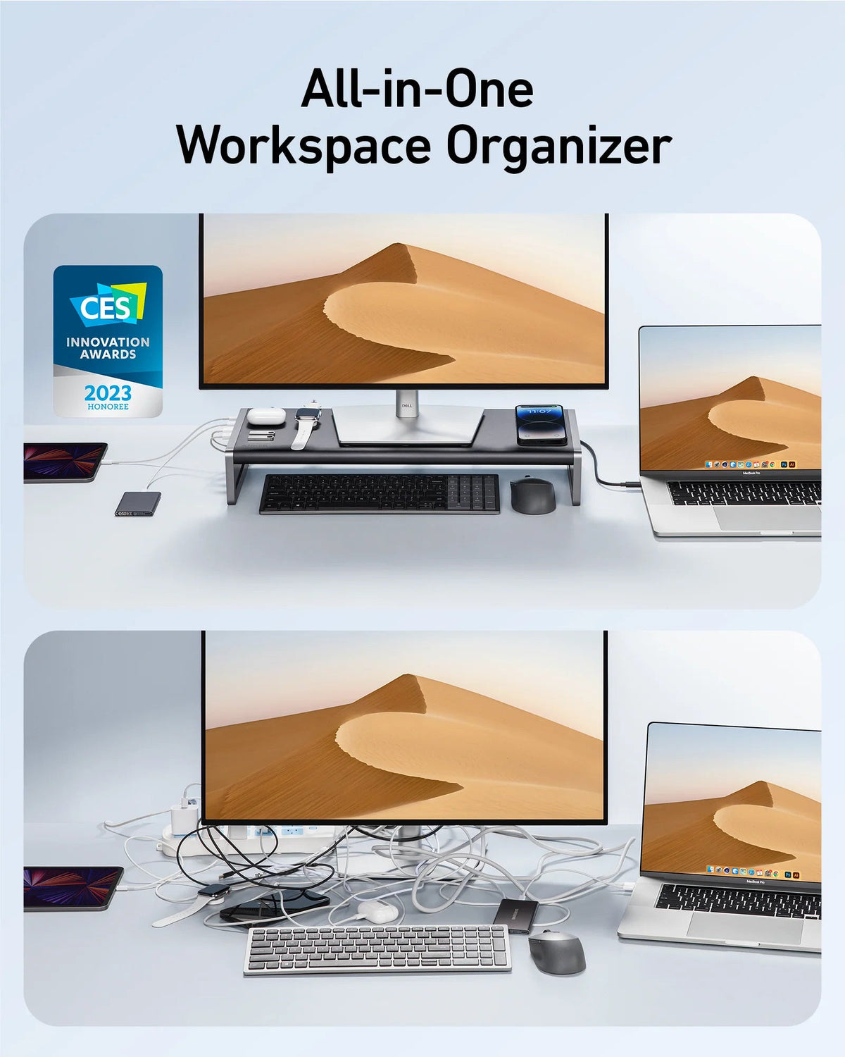 Anker &lt;b&gt;675&lt;/b&gt; USB-C Docking Station (12-in-1, Monitor Stand, Wireless)