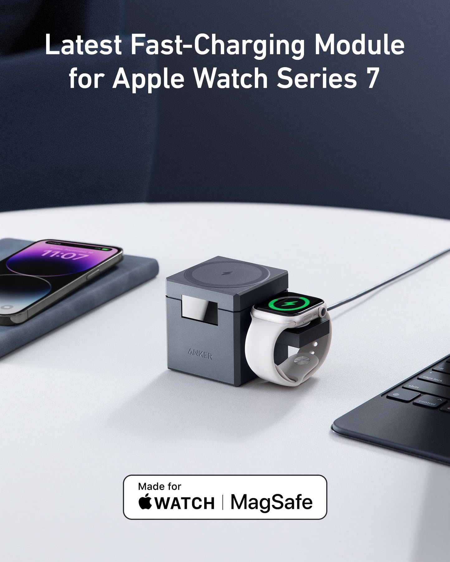 Anker 3-in-1 Cube with MagSafe + Anker MagGo Power Bank (10K, 35W, For Apple Watch)