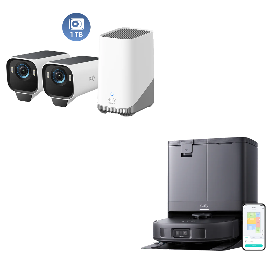 eufy X10 Pro Omni + eufyCam S3 Pro 2-Cam Set + 1 TB Hard Drive