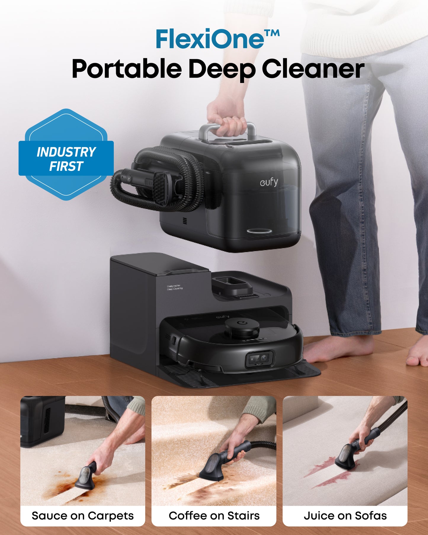 eufy Robot Vacuum Omni E28 + eufy Indoor Cam S350