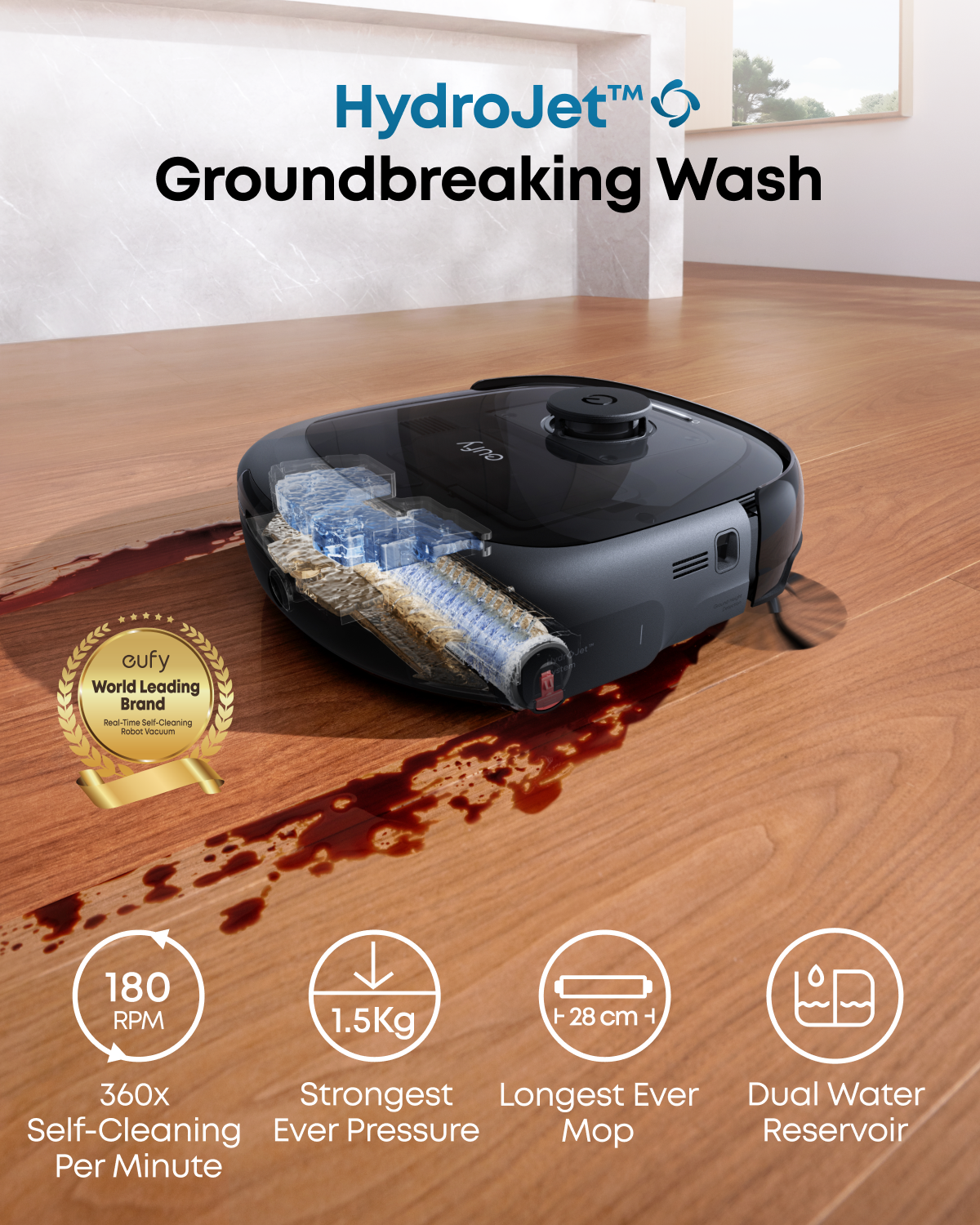 eufy Robot Vacuum Omni E28 + eufy Indoor Cam S350