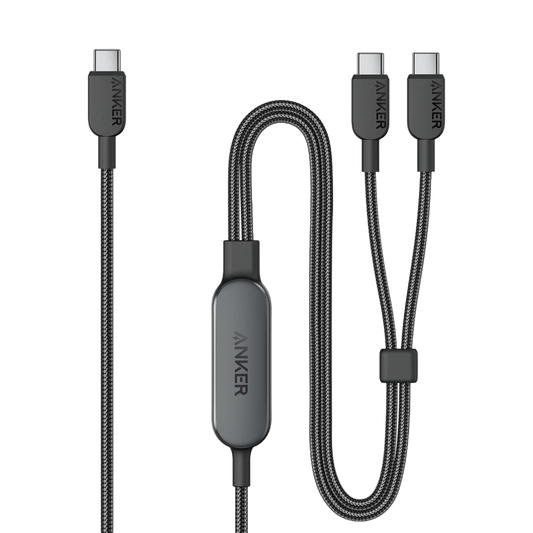 Anker 2-in-1 USB-C to USB-C Cable (1.2m, 140W, Braided）