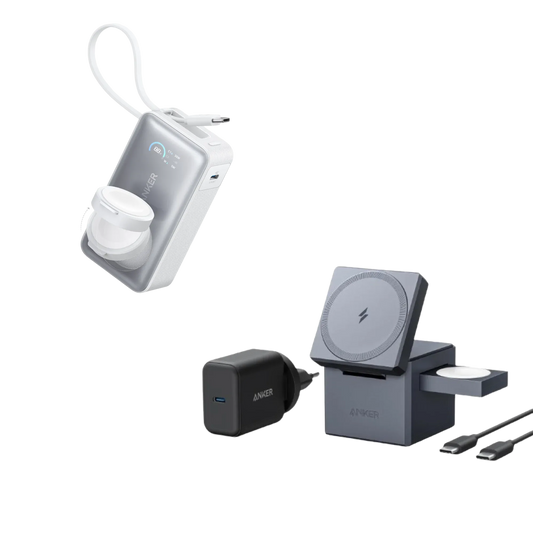 Anker 3-in-1 Cube with MagSafe + Anker MagGo Power Bank (10K, 35W, For Apple Watch)