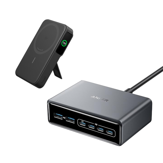Anker Prime Charger (200W, 6 Ports, GaN) + Anker MagGo Power Bank (10K)