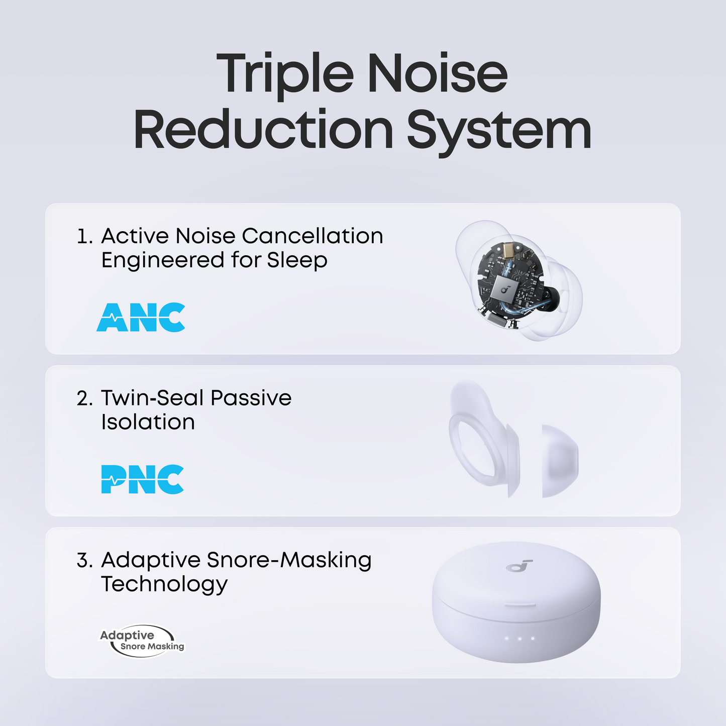 soundcore Sleep A30 | The World's First Smart ANC Sleep Earbuds
