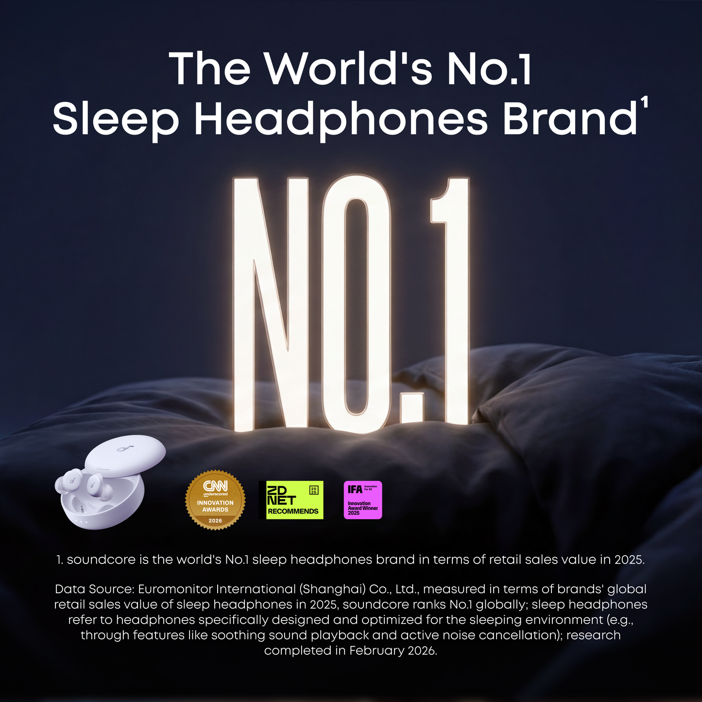 soundcore Sleep A30 | The World's First Smart ANC Sleep Earbuds